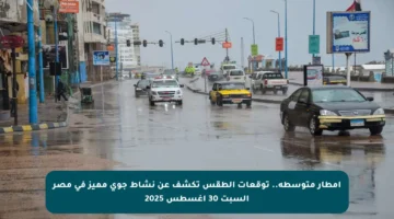 أمطار متوسطة.. توقعات الطقس تكشف عن نشاط جوي مميز في مصر السبت 30 أغسطس 2025